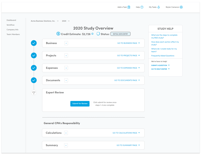 1.7.1 Complete an RD Study - Study Sections