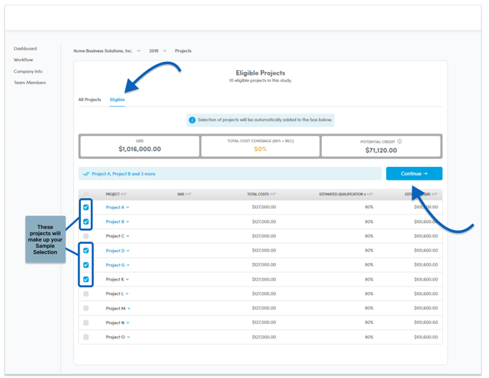 KB Select Projects for Documentation